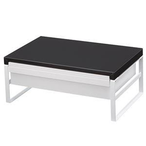 リヒトラブ 机上台 引出し付ハイタイプ幅390mm 黒 A-7342-24 1台