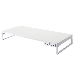 リヒトラブ 机上台 USBハブ付幅590mm 白 A-7334-0 1台