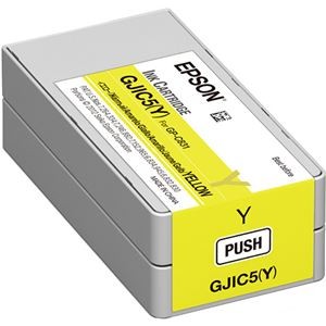 （まとめ）エプソン インクカートリッジ イエローGJIC5Y 1個 【×3セット】