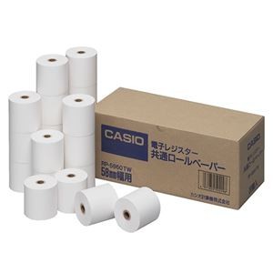 （まとめ）カシオ 電子レジスター用 ロールペーパー紙幅58mm RP-5860-TW 1パック(20個)【×3セット】