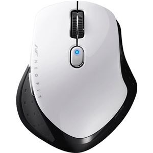 （まとめ）バッファロー 無線 BlueLED5ボタン ネオフィットマウス Sサイズ ホワイト BSMBW510SWH 1個【×2セット】