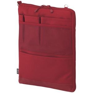 （まとめ）リヒトラブ SMART FITACTACT バッグインバッグ (タテ型) A4 レッド A-7683-3 1個【×3セット】