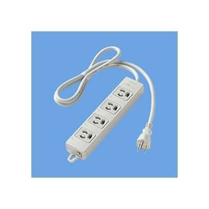 （まとめ）パナソニック マグネット付 OAタップ3P・4個口 グレー 1.0m WCH2414H 1個【×3セット】