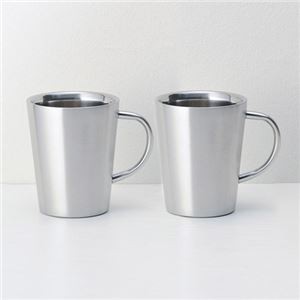 （まとめ） 2重マグカップ ペア K20306517 【×2セット】