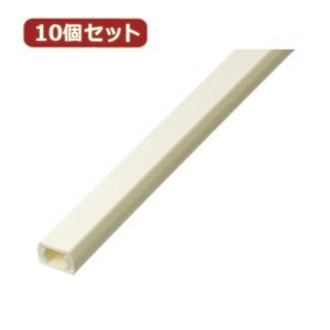 （まとめ）YAZAWA 10個セット固定テープ付モール 1号 1m オフホワイト FF1WX10【×2セット】