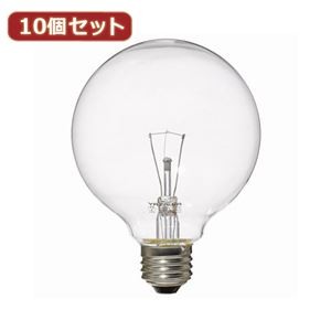 （まとめ）YAZAWA 10個セット ボール電球40W形クリア GC100V38W95X10【×2セット】