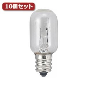 （まとめ）YAZAWA ナツメ球 T20 E12 20W クリア10個セット T201220CX10【×2セット】