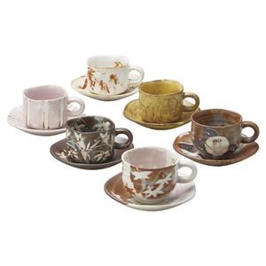 窯変手造りコーヒー碗皿6客揃 K20905519