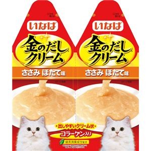 〔まとめ〕 キャットフード ペットフード 金のだしクリーム ささみ ほたて味 60g 30g×2 IC-83 48セット 猫用品 ペット用品 【代引不可】