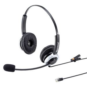 サンワサプライ 電話用ヘッドセット（両耳タイプ） MM-HSRJ01