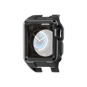 （まとめ）エレコム Apple Watch 42mm/ZEROSHOCKケース/ブラック AW-42ZEROBK【×2セット】