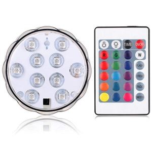 （まとめ）日本トラストテクノロジー IPX8準拠 LEDライト台座RGB16色/丸型 LEDBASE-RGBR【×5セット】