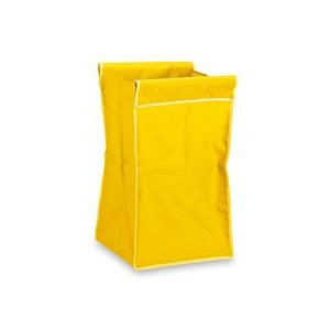 (まとめ) 【本体別売】 BMダストカー/運搬カート用品 【替袋E 黄 ミニ】 ナイロン製 〔業務用 店舗 集積 回収〕 【×2セット】