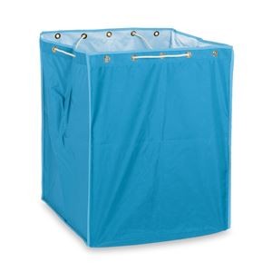 (まとめ) 【本体別売】 BMダストカー/運搬カート用品 【替袋E 青 大】 ナイロン製 〔業務用 店舗 集積 回収〕 【×2セット】