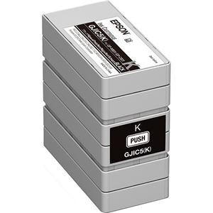 (まとめ）エプソン インクカートリッジ ブラックGJIC5K 1個【×3セット】