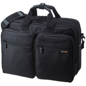 (まとめ）サンワサプライ3WAYビジネスバッグ(出張用) 15.6インチワイド対応 ブラック BAG-3WAY21BK 1個【×3セット】