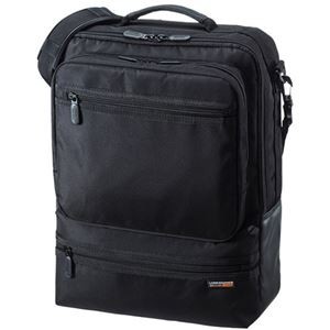 (まとめ）サンワサプライ3WAYビジネスバッグ(縦型・通勤用) 15.6インチワイド対応 ブラック BAG-3WAY23BK 1個【×3セット】