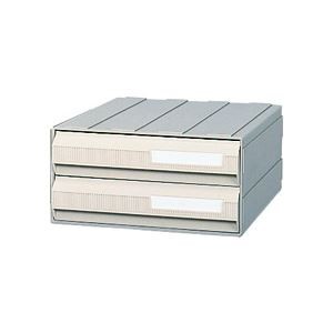 (まとめ）サカセ化学工業 ビジネスカセッター A42段 グレー A4-242A 1台【×3セット】