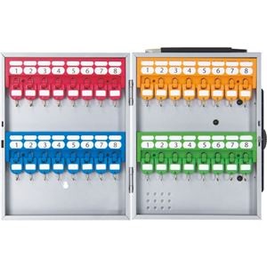 (まとめ）カール事務器 キーボックス 32個吊シルバー CKB-32-S 1個【×3セット】