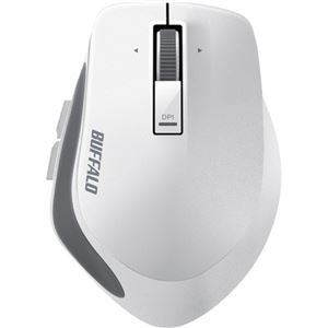 (まとめ) バッファロー 無線 BlueLEDプレミアムフィットマウス Mサイズ ホワイト BSMBW500MWH 1個 【×5セット】