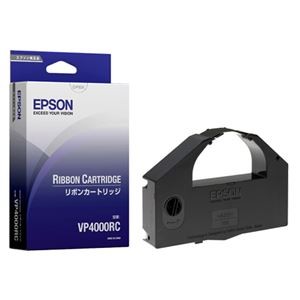 (まとめ) エプソン リボンカートリッジ 黒VP4000RC 1本  【×5セット】