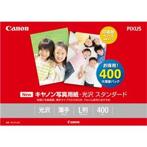 (まとめ) キヤノン 写真用紙・光沢 スタンダードSD-201L400 L判 0863C003 1冊(400枚)  【×5セット】