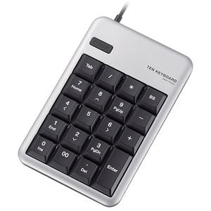 (まとめ) エレコム テンキーパッド Mサイズメンブレン シルバー TK-TCM011SV 1個 【×10セット】