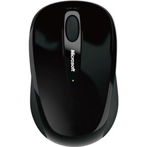 (まとめ) マイクロソフト ワイヤレス モバイルマウス 3500 シャイニーブラック GMF-00422 1個 【×10セット】