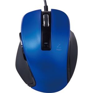 (まとめ) ナカバヤシ 小型有線5ボタンBlueLEDマウス ブルー MUS-UKF120BL 1個 【×10セット】