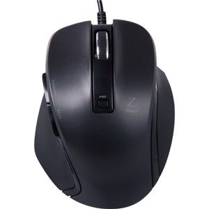 (まとめ) ナカバヤシ 小型有線5ボタンBlueLEDマウス ブラック MUS-UKF120BK 1個 【×10セット】