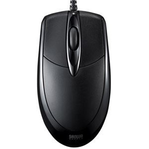 (まとめ) サンワサプライ PS/2有線光学式マウスブラック MA-130HPBK 1個 【×10セット】