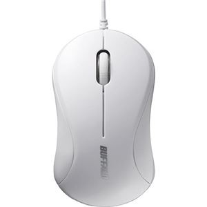 (まとめ) バッファロー 有線PS2 光学式マウス3ボタンタイプ ホワイト BSMOP050WHZ 1個 【×10セット】