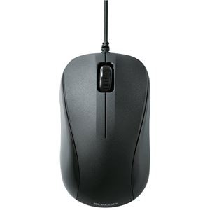 (まとめ) エレコム USB光学式マウス 3ボタンRoHS指令準拠 Sサイズ ブラック M-K5URBK/RS 1個 【×10セット】