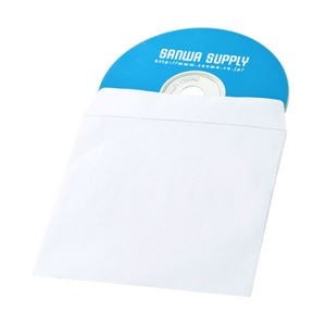 (まとめ) サンワサプライDVD・CDペーパースリーブケース(窓なしタイプ) FCD-PS100NWW 1パック(100枚) 【×10セット】