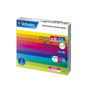 (まとめ) バーベイタム データ用DVD+R DL 8.5GB 8倍速 ワイドプリンターブル 5mmスリムケース DTR85HP5V1 1パック(5枚)  【×10セット】
