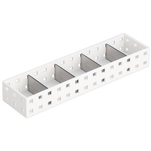 (まとめ) 吉川国工業所 スリムケース Lサイズホワイト／グレー CB-9008S（WG） 1個  【×10セット】