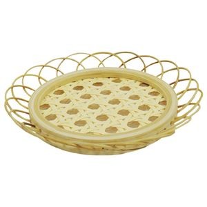 (まとめ) まるき 竹コースター 六つ目 1パック（10枚）  【×10セット】