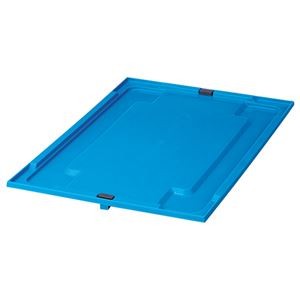 (まとめ) 積水テクノ成型 折りたたみコンテナ フタ 75L用 ブルー TOCF02B 1枚  【×10セット】