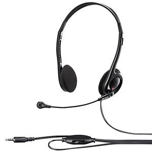 (まとめ) バッファロー両耳ヘッドバンド式ヘッドセット 4極 ブラック BSHSHCS100BK 1個 【×10セット】