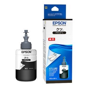 (まとめ) エプソン インクボトル クツ ブラック140ml KSU-BK-L 1個  【×10セット】