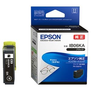 (まとめ) エプソン インクカートリッジ ブラックIB06KA 1個  【×10セット】
