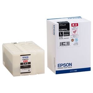 (まとめ) エプソン EPSON インクカートリッジ ブラック Lサイズ ICBK91L 1個  【×10セット】