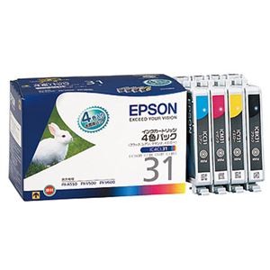 (まとめ) エプソン EPSON インクカートリッジ 4色パック IC4CL31 1箱（4個：各色1個）  【×10セット】