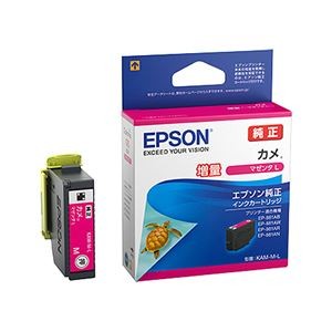 (まとめ) エプソン インクカートリッジ カメマゼンタL(増量) KAM-M-L 1個  【×10セット】