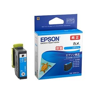 (まとめ) エプソン インクカートリッジ カメシアンL(増量) KAM-C-L 1個  【×10セット】
