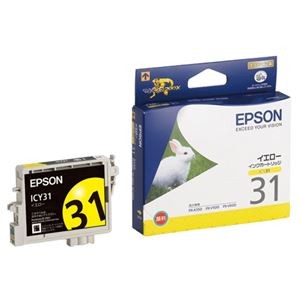 (まとめ) エプソン EPSON インクカートリッジ イエロー ICY31 1個  【×10セット】