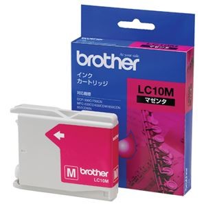 (まとめ) ブラザー BROTHER インクカートリッジ マゼンタ LC10M 1個  【×10セット】