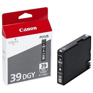 (まとめ) キヤノン Canon インクタンク PGI-39DGY ダークグレー 4858B001 1個  【×10セット】
