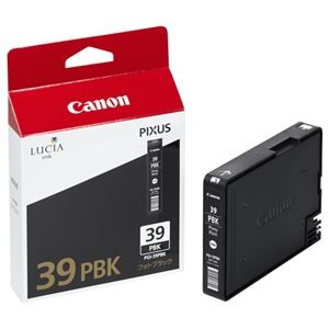 (まとめ) キヤノン Canon インクタンク PGI-39PBK フォトブラック 4857B001 1個  【×10セット】