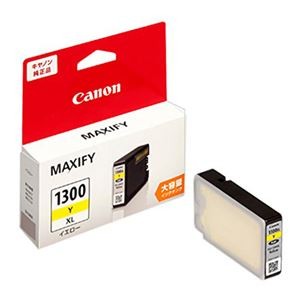 (まとめ) キヤノン インクタンクPGI-1300XLY イエロー(大容量) 9192B001 1個  【×10セット】